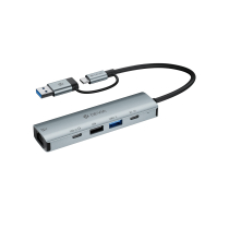 DEVIA Leopard Series Hub USB-C 5 in 1 (Grigio Scuro) 