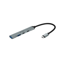 DEVIA Lite1 Hub USB-C 4 in 1 (Grigio Scuro) 