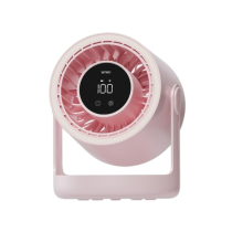 WIWU Hurricane Ventilatore da Scrivania con Luce Ambientale (Rosa)