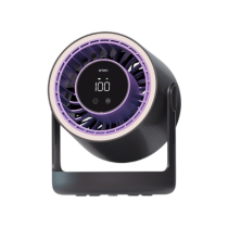 WIWU Hurricane Ventilatore da Scrivania con Luce Ambientale (Viola)