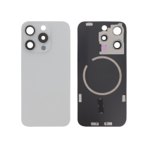 Backcover Titanio Bianco iPhone 15 Pro (Con MagSafe) (Senza Logo)