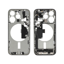 Telaio centrale Titanio Bianco iPhone 15 Pro (Con Componenti) (Pulled A)