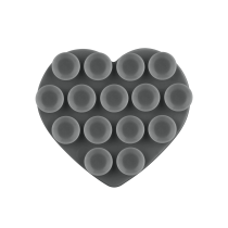 Supporto Ventosa a Cuore (Grigio Scuro)