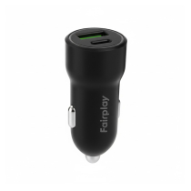 FAIRPLAY Caricatore Auto (20W) 2USB (A+C)