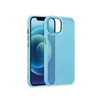 Custodia Satinata Opaca iPhone 14 Pro (Blu Dragée)