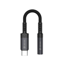 DEVIA Adattatore USB-C a Jack 3.5mm (Nero) (EC608)