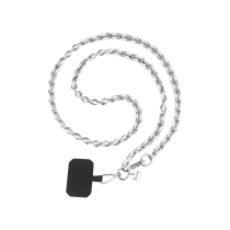 FAIRPLAY Tracolla Lunga Lou 120 cm (Argento)
