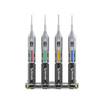 MECHANIC Kit di 4 cacciaviti LED con Stazione di Ricarica Magnetica (Firefly)