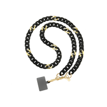 FAIRPLAY Tracolla 120cm GIULIA (Nero/Oro)
