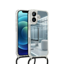 COVERME Custodia Specchio iPhone 16 Pro (Cordino per telefono Nero)