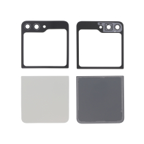 Vetro Posteriore Completo Crema Galaxy Z Flip5 (F731B) (Senza logo)