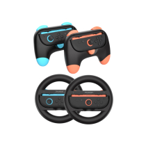 DOBE Kit Grip Maniglie e Volanti per Nintendo Switch 2 (Blu/Arancione) (Set di 2)