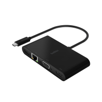 BELKIN Adattatore USB-C Multimediale + Ricarica (GBE, HDMI, VGA, USB-A) 100W