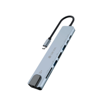 DEVIA Pro1 Hub USB-C 8 in 1 (Grigio) (EC706)