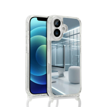 COVERME Custodia Specchio iPhone 15 (Cordino per telefono Bianco)