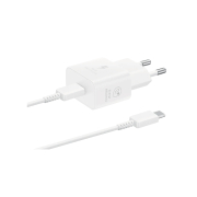 SAMSUNG Adaptateur Secteur USB-C 25W + Câble (Blanc)