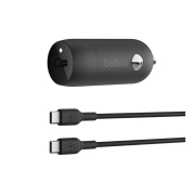 BELKIN Caricatore da auto USB-C completo (30 W) + Cavo USB-C da 1 m (nero)	